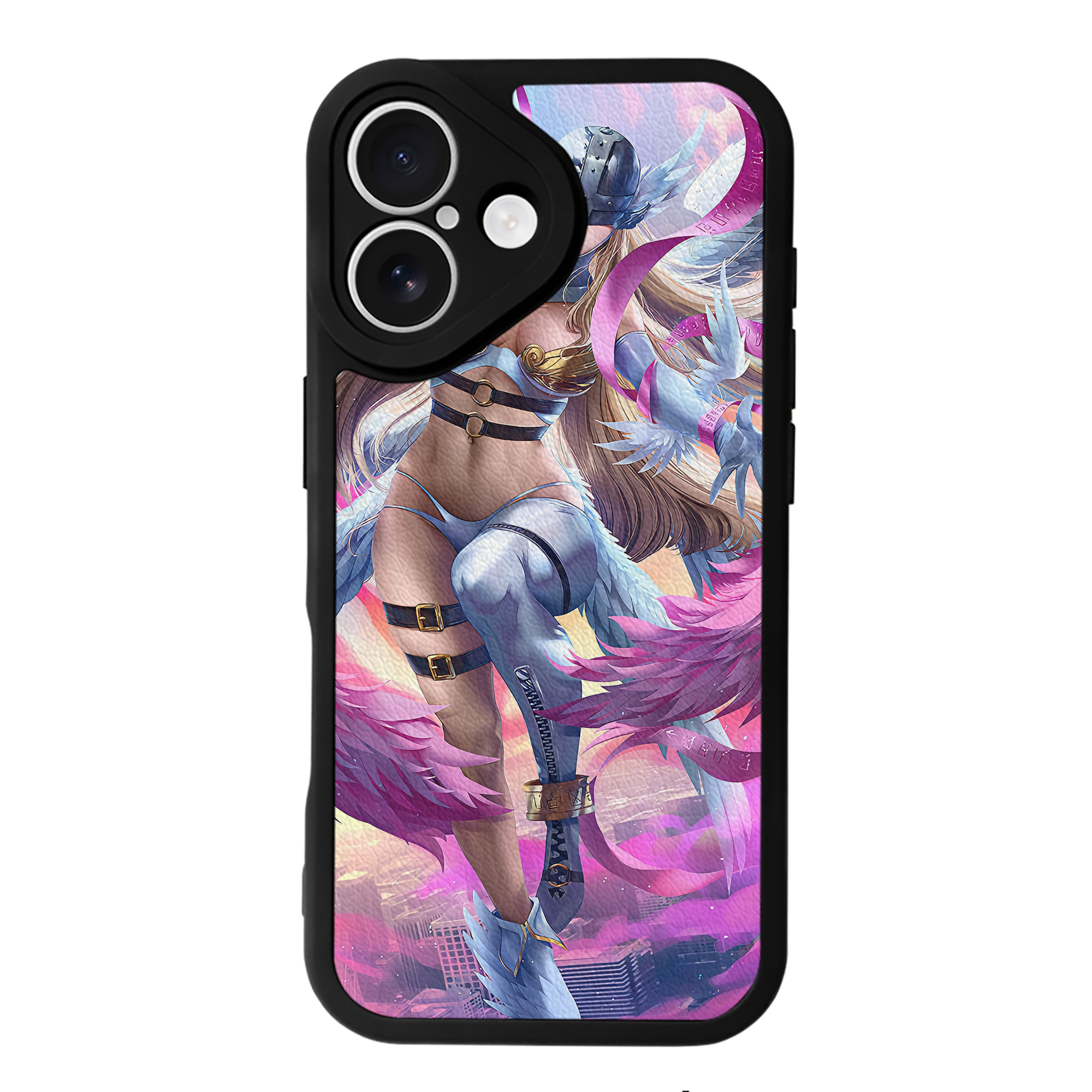 （画像用） Digimon デジタルモンスター/デジモン 【iPhone 16シリーズ対応】シリコンスマホケース（レザー調） 材質：シリコン